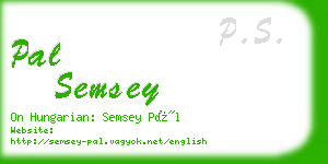 pal semsey business card